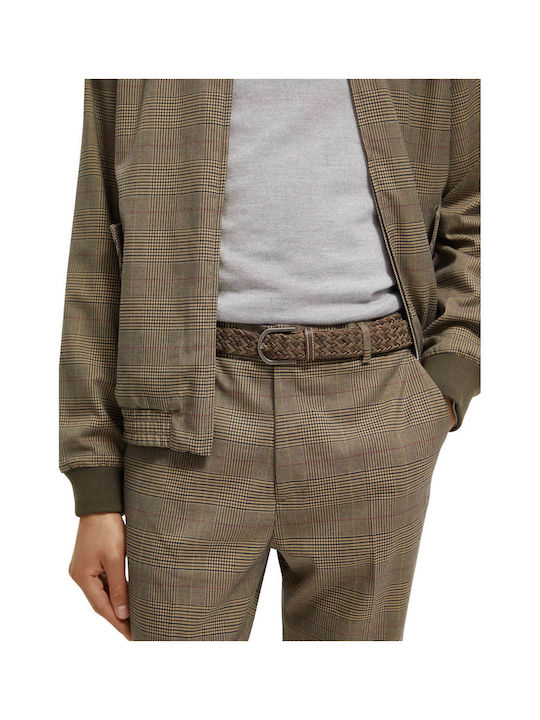 Scotch & Soda Herren Gürtel Gestrickt Beige