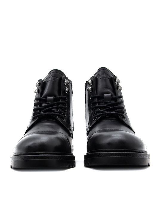 Logan Leather Black Men's Boots