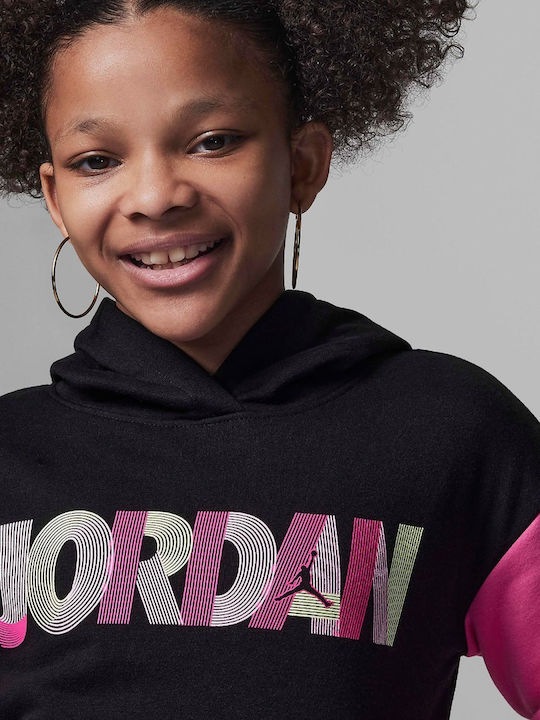 Kids Sweatshirt with Hood and Pockets Black