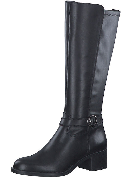 Leder Damenstiefel Schwarz