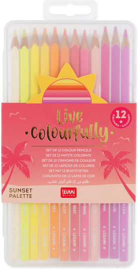 Legami Milano Live Colourfully Комплект цветни моливи 12бр Пакет от 1 опаковки Палитра на залеза