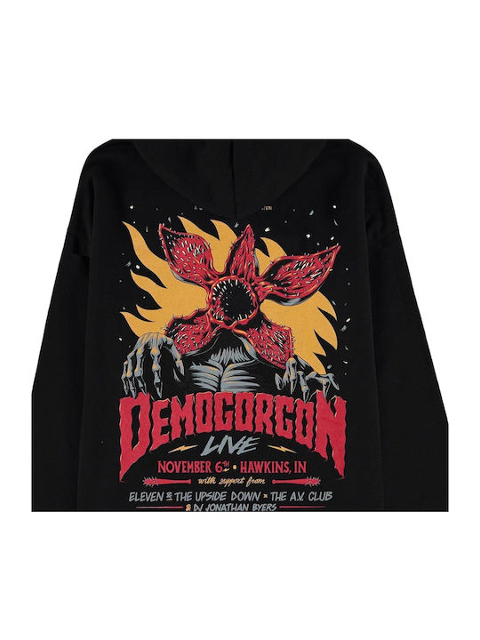Difuzed Stranger Things Demogorgon Kapuzenpulli Schwarz