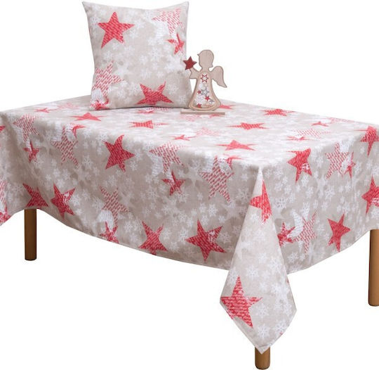 Viopros Viopros Christmas Tablecloth Fabric Square Stars 85x85cm