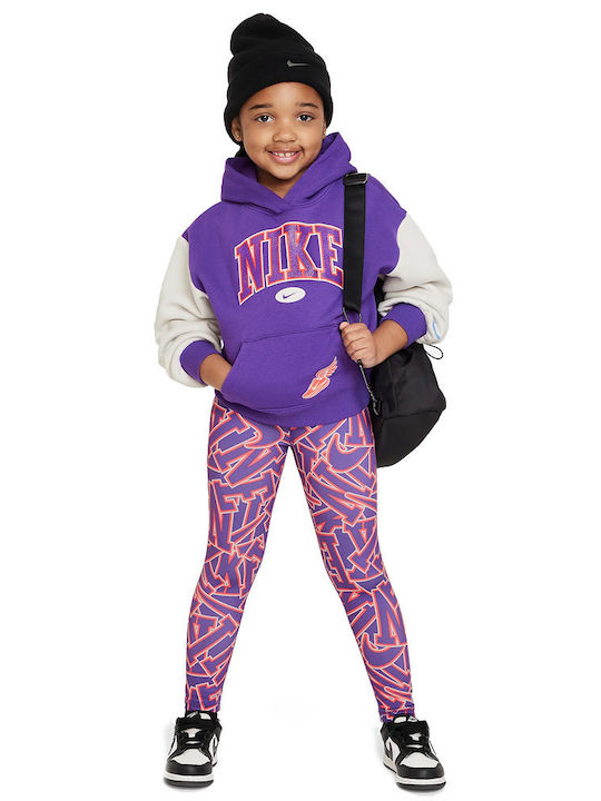 Kinder-Sweatshirt mit Kapuze Lila Join The Club