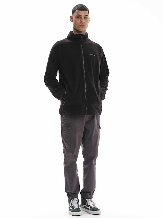 Men's Fleece Cardigan Black