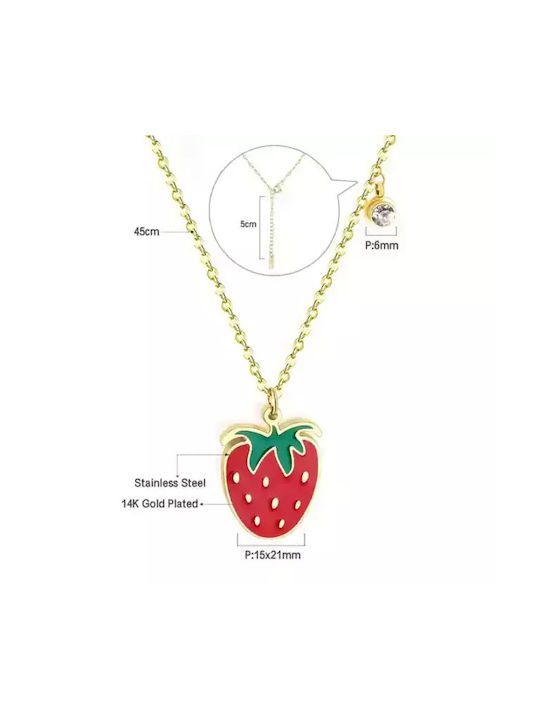 Bode Gold Plated Steel Chain Kids Necklaces 07213