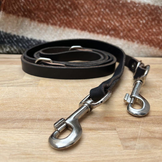 ByLeather Λουρί/Οδηγός Σκύλου Εκπαίδευσης Δερμάτινο σε Καφέ χρώμα