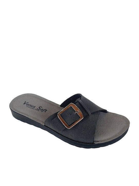 Flache Sandalen für Damen in Schwarz Farbe