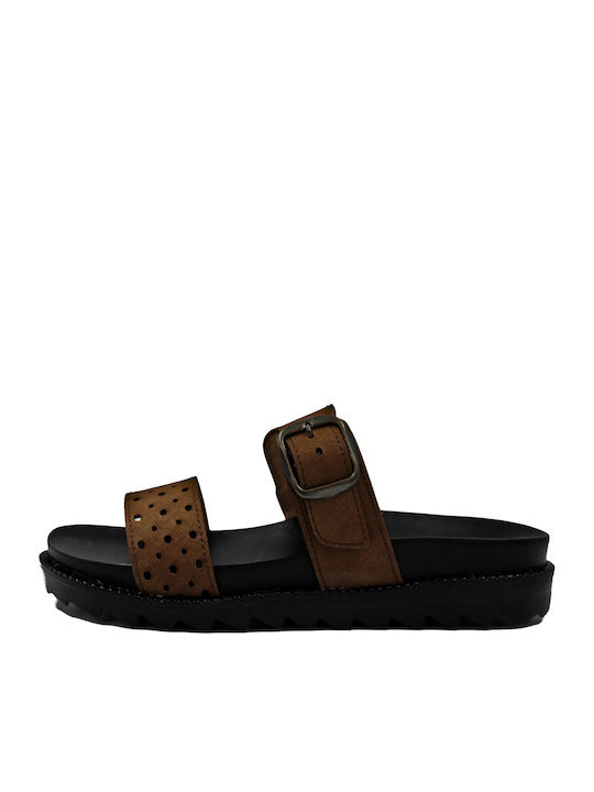 Women's Flat Sandals Anatomic in Brown Color