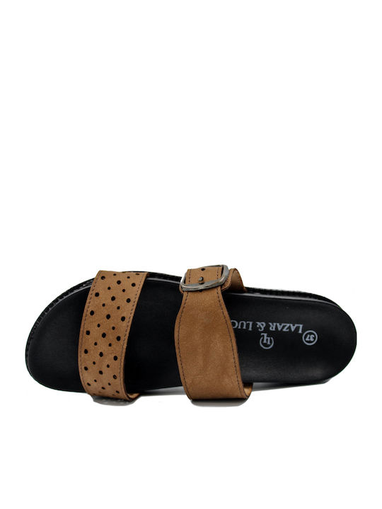 Women's Flat Sandals Anatomic in Brown Color