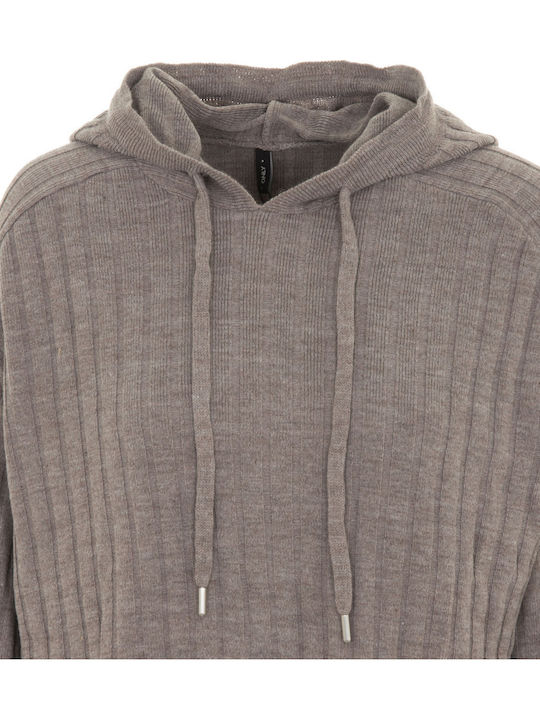 Women's Long Sleeve Sweater with Hood Plum Kitten