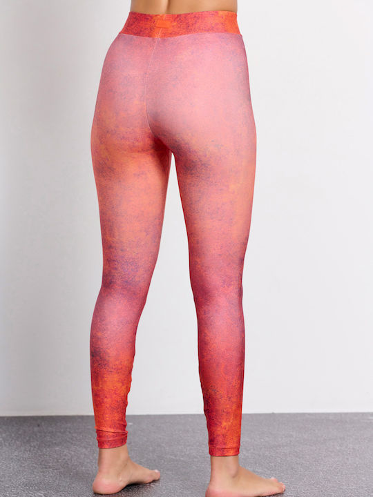 BodyTalk Women's Cropped Training Legging High Waisted Orange