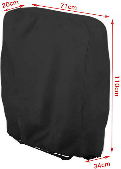 Waterproof Armchair Cover Black 34x71x110cm