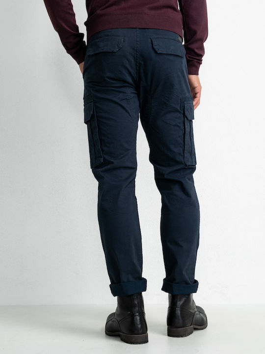 Petrol Industries Men's Trousers Cargo Elastic in Tapered Line Navy Blue