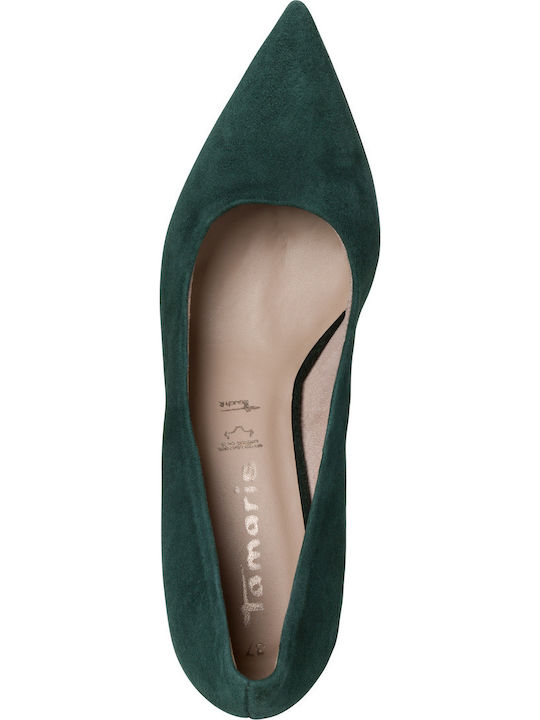 Leather Green Medium Heels