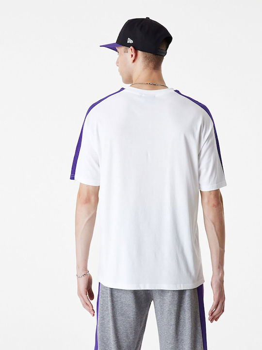 New Era Colour Block Herren Sport T-Shirt Kurzarm Weiß