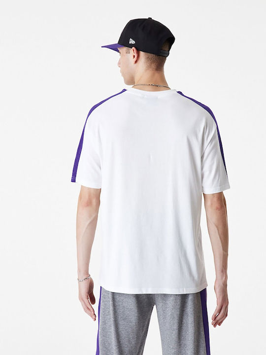 New Era Colour Block Men's Athletic T-shirt Short Sleeve White