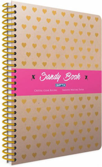 Uni Pap Spiral Notebook Ruled B5 2 Subjects 1pcs (Μiscellaneous Designs/Colors)