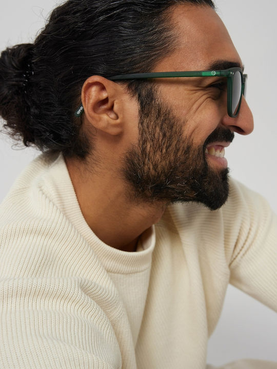 Izipizi Unisex Sunglasses with Green Plastic Frame and Polarized Lens