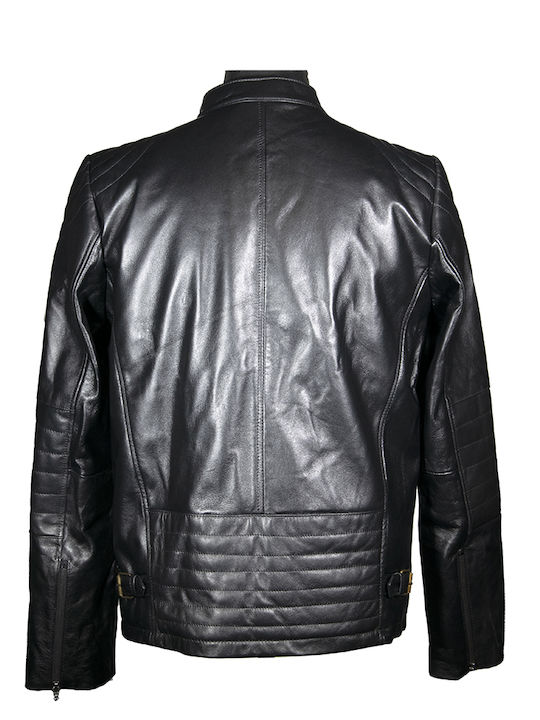 Herren Lederjacke Ageridis M-1721 Schwarz