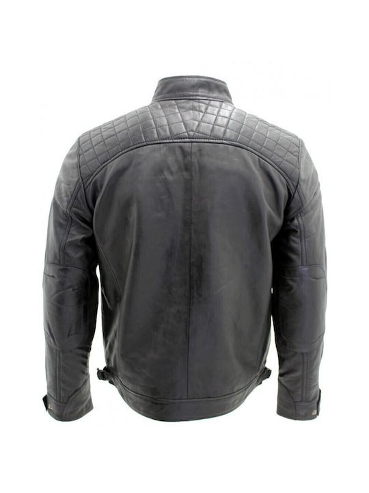 Herren Lederjacke Ageridis M-2101-BLK Schwarz