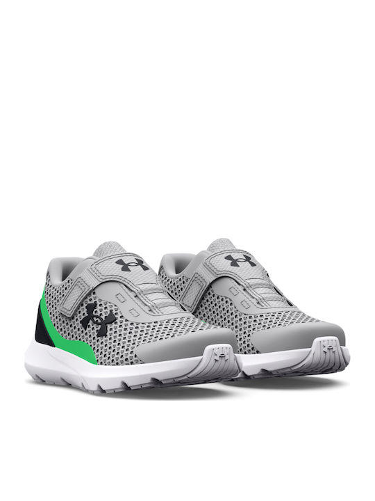 Surge 3 Kids Sports Shoes Running with Hoop & Loop Closure Gray
