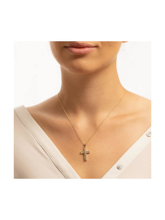 Eforo Women's Gold Cross 14K