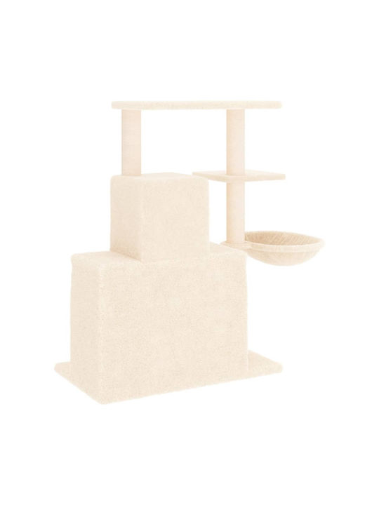 vidaXL Ονυχοδρόμιο Γατόδεντρο Μπεζ 4 επιπέδων 61x35x83εκ.