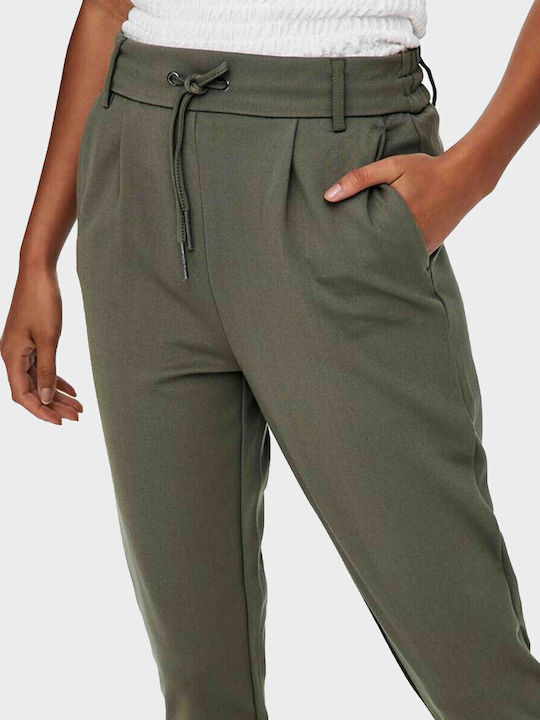 Poptrash Damen Stoff Hose in Lockere Passform Grün