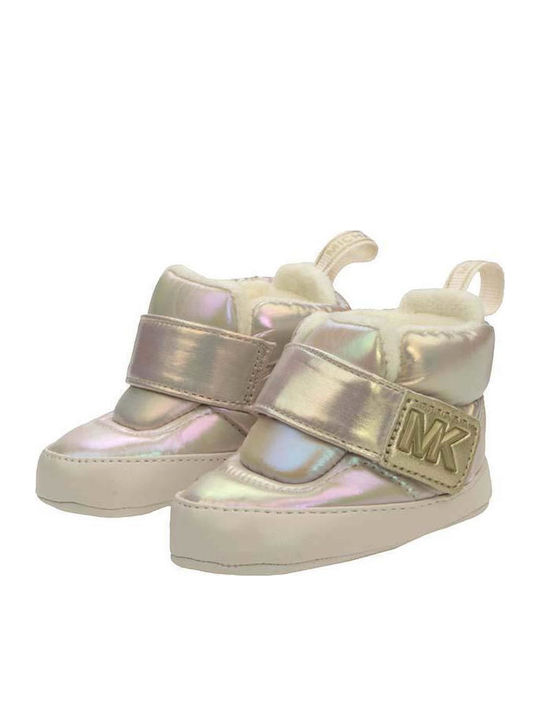 Michael Kors Βρεφικά Sneakers Αγκαλιάς Χρυσά Puffy