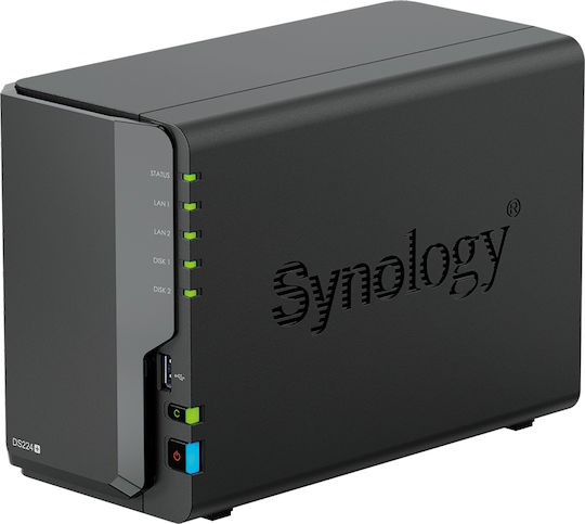 Synology DiskStation DS224+ NAS Tower με 2 θέσεις για HDD/SSD και 2 θύρες Ethernet