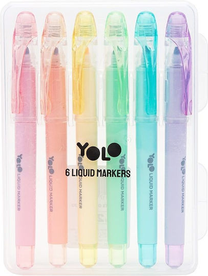 Yolo Mini Flowers Textmarker Mehrfarbig 6Stück
