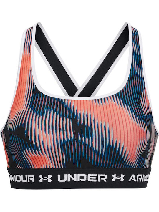 Crossback Mid Print Women's Sports Bra without Padding