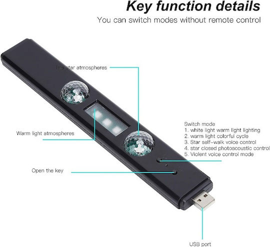 Λάμπα Led Επαναφορτιζόμενη για Camping με Powerbank 3W Πολύχρωμο