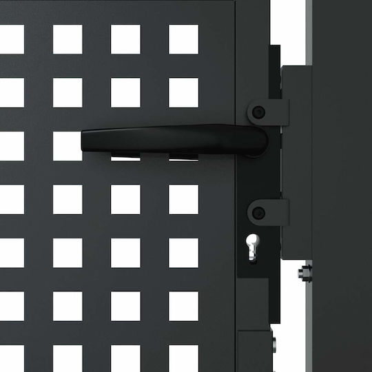 vidaXL Metal Fence Gate in Gray Color 1.05x1.25m