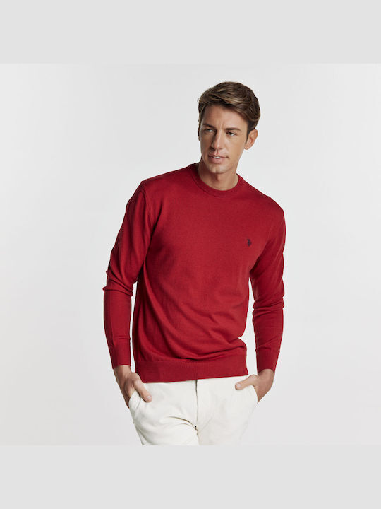 U.S. Polo Assn. Men's Long Sleeve Sweater Polo Burgundy