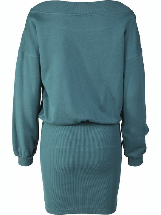 Mini Kleid Rollkragen Braun