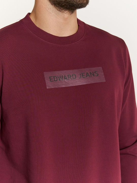 Edward Jeans Herren Sweatshirt Burgundisch