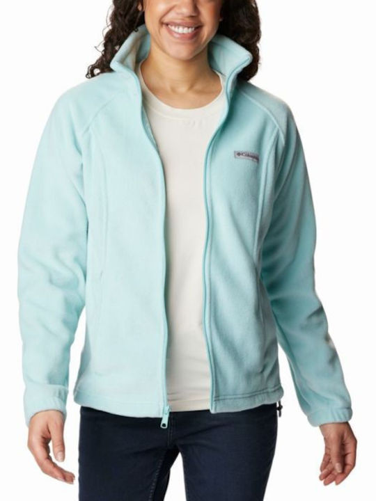 Benton Springs Women's Cardigan with Zipper Turquoise