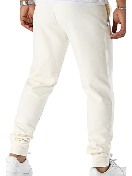 Puma Men's Fleece Sweatpants with Rubber White