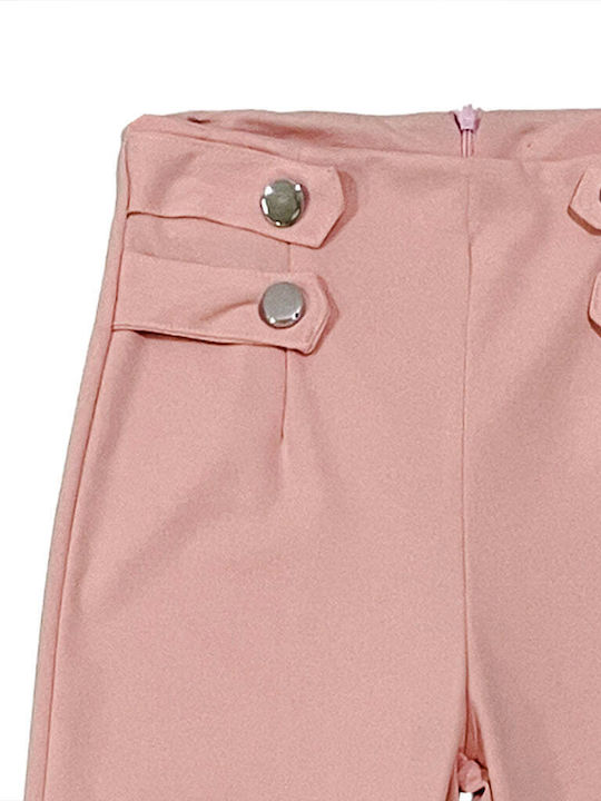 Ustyle Women's Fabric Trousers Flare Pink