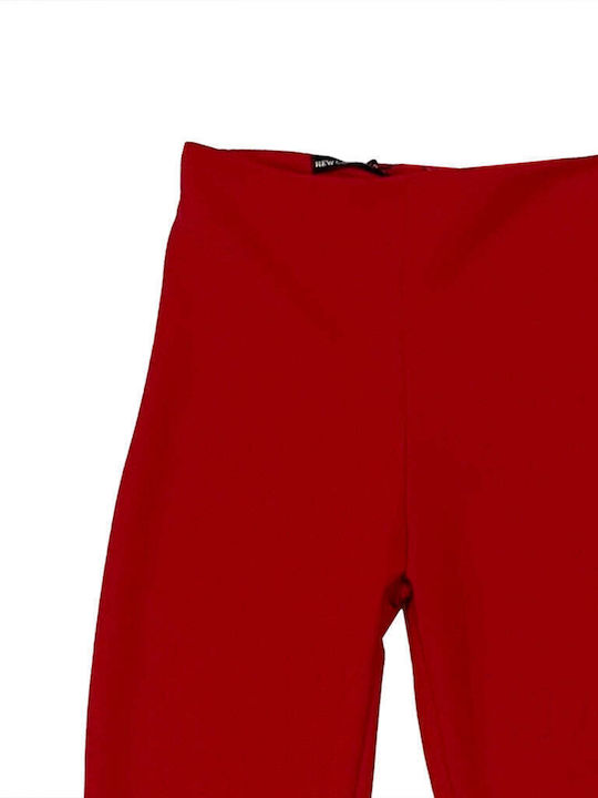 Ustyle Γυναικείο Υφασμάτινο Παντελόνι Καμπάνα Κόκκινο