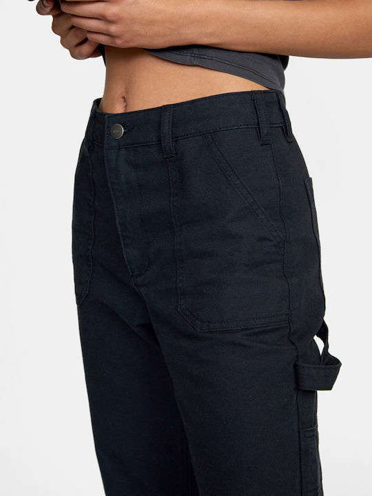 Damen Stoff Hose Schwarz