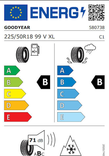 Goodyear Ultragrip Performance 3 225/50R18 99V FP XL Winter Tire for Passenger Car