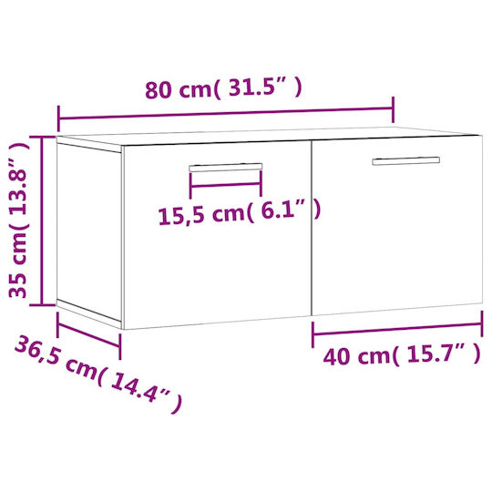 vidaXL Bathroom Cabinet L80xW36.5xH35cm Sonoma