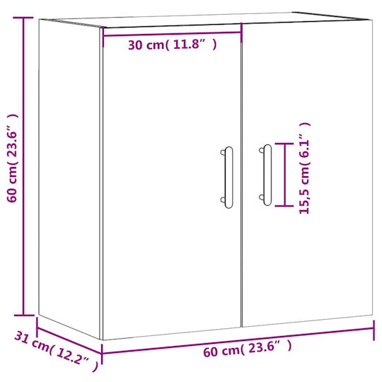 vidaXL Ντουλάπι Μπάνιου 60x31x60cm Sonoma