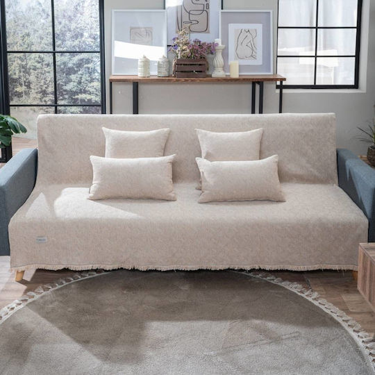 Teoran Harlem Ριχτάρι Τριθέσιου Καναπέ Chenille 180x300εκ. 14 Κίτρινο