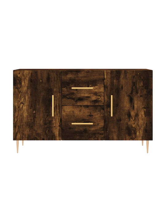 Sideboard Wooden with Drawers Smoky Oak 100x36x60cm