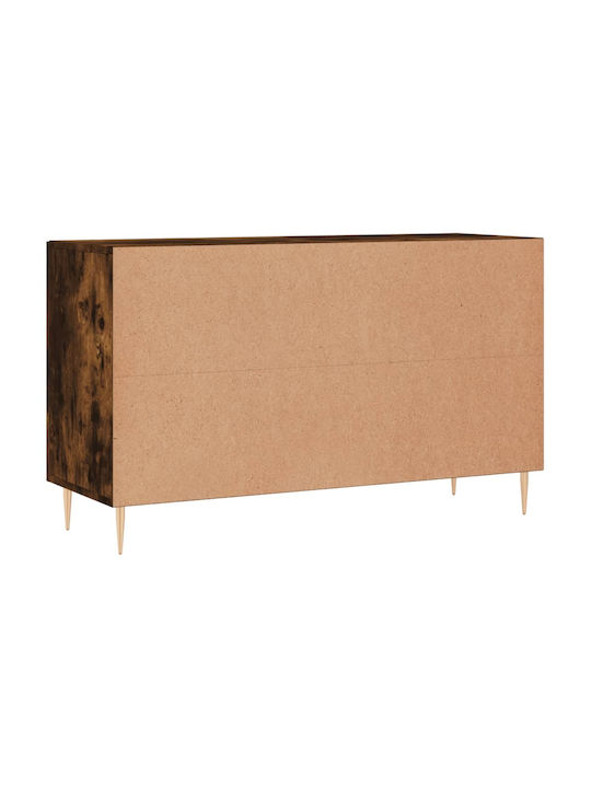 Sideboard Wooden with Drawers Smoky Oak 100x36x60cm