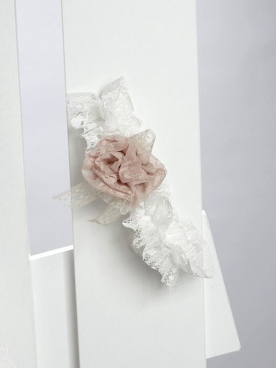 New Life White Baptism Clothing Set with Dress , Hair Accessories & Cardigan made of Tulle 3pcs